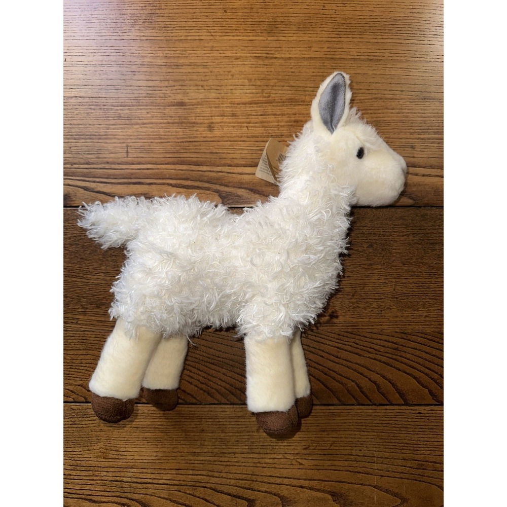 Aurora Miyoni Alpaca Llama Plush 12" Tall  brown off white ivory lovey baby NWT